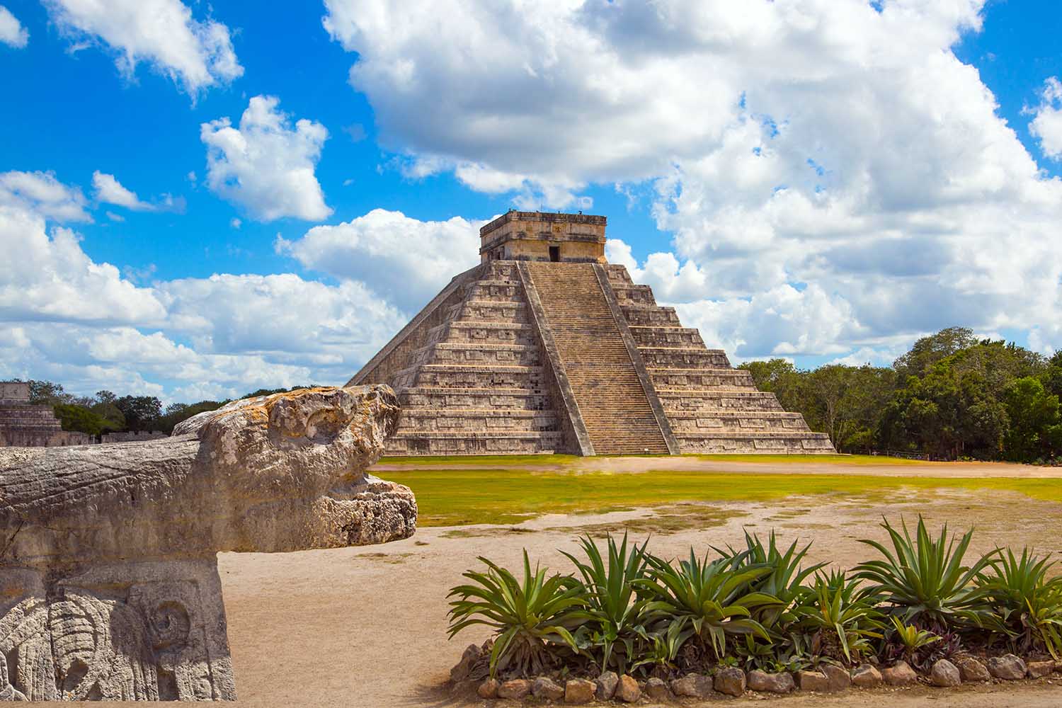 Chichén Itzá: centro ceremonial maya declarado Patrimonio de la Humanidad por la Unesco. Getty Images.