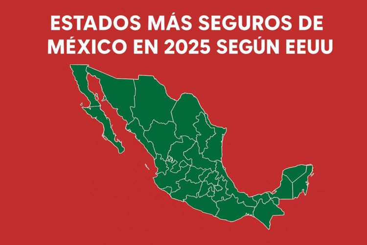 Estados más seguros de México en 2025 según Estados Unidos