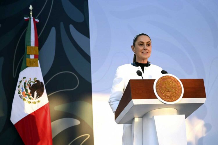 La presidenta mexicana Claudia Sheinbaum durante una de sus comparecencias de prensa matutinas