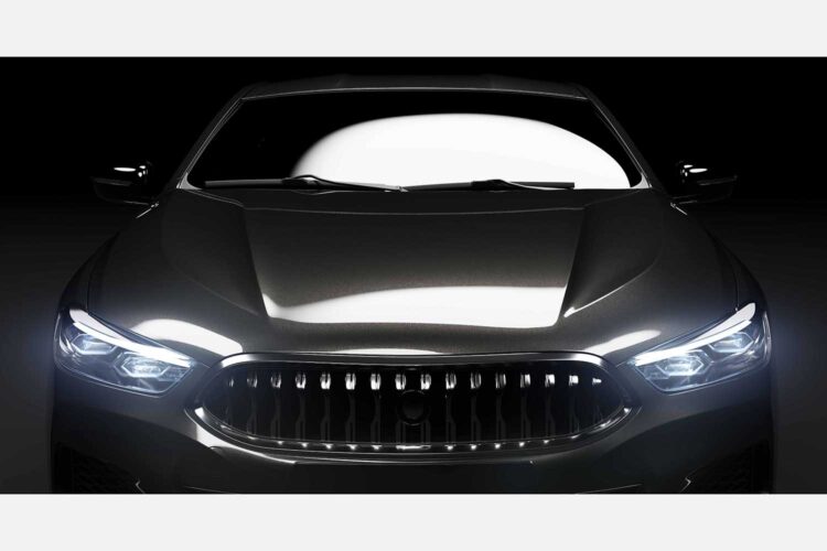 frontal de un BMW blindado