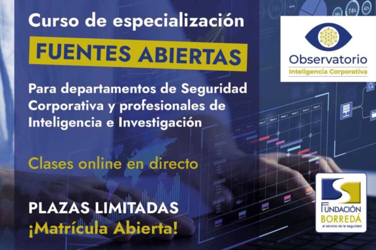 social card del curso de especialización OSINT de la Fundación Borredá