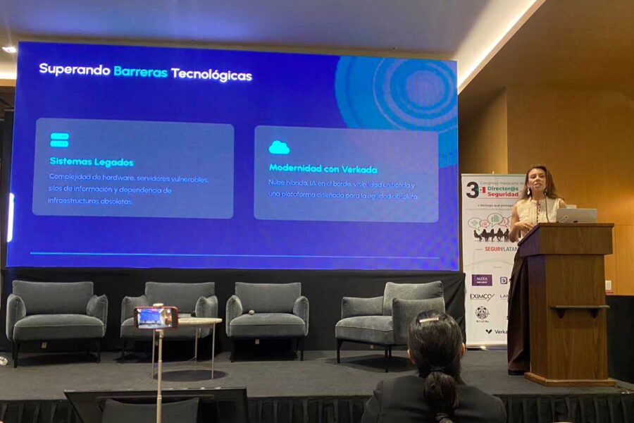 Daniela Alejandra Infante Botero, Account Executive LATAM en Verkada en el III Congreso Mexicano de Directores de Seguridad.