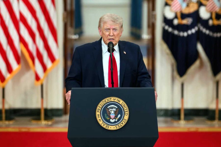 Donald Trump pronuncia un discurso en 2026