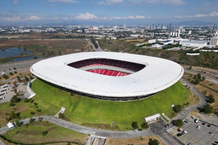 vista aérea del estadio Guadalajara de México
