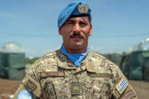 El sargento uruguayo Matías Reyes de Naciones Unidas